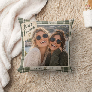 Almohada de lanzamiento de fotos de mejores amigos