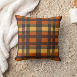 Almohada de lanzamiento de franela a cuadros de ot
