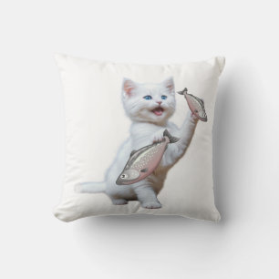 almohada de lanzamiento de gato