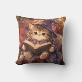 Almohada de lanzamiento de gato bruja acogedor ley