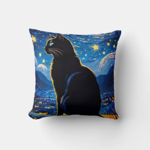 Almohada de lanzamiento de gato de fantasía #2