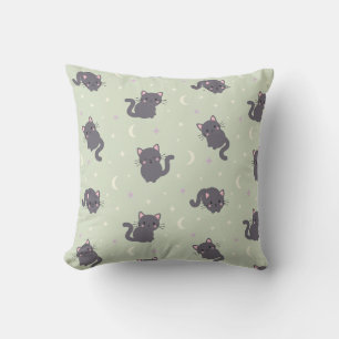 Almohada de lanzamiento de gato gris lindo Sage