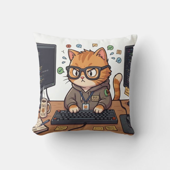 Almohada de lanzamiento de gato real (Anverso)