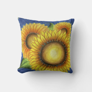 Almohada de lanzamiento de girasoles de verano cou