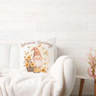 Almohada de lanzamiento de Gnome de Otoño – Acento