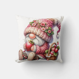 Almohada de lanzamiento de gnomo de fresa