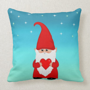 Almohada de lanzamiento de gnomo navideño lindo