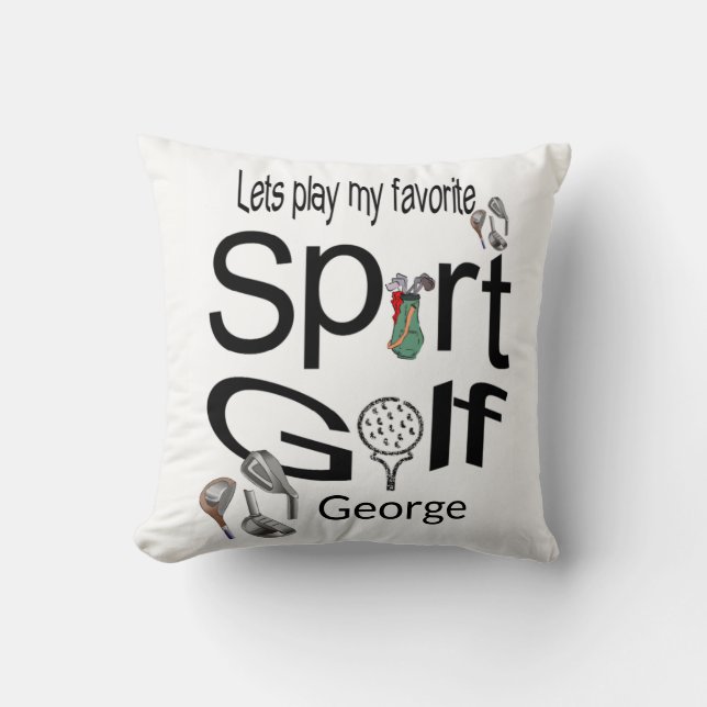 Almohada de lanzamiento de golf deportivo (Anverso)