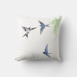 almohada de lanzamiento de golondrina imitando bor