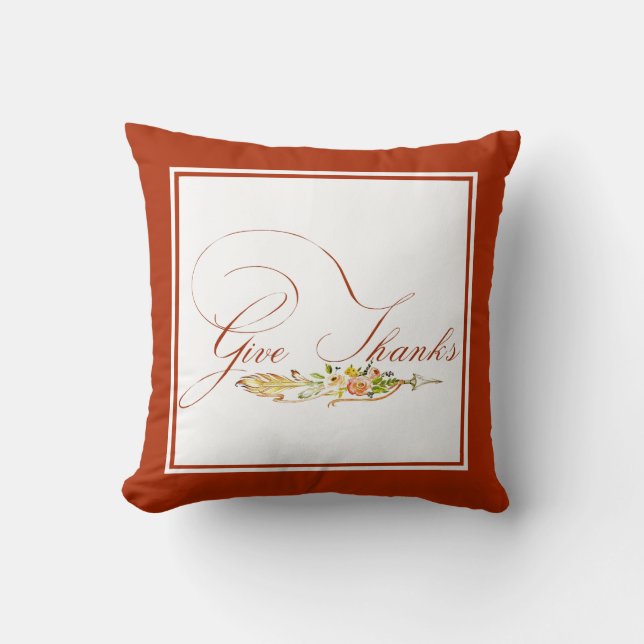 Almohada de lanzamiento de gracias (Anverso)