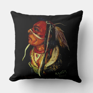 Almohada de lanzamiento de "guerrero Kaw" nativo a