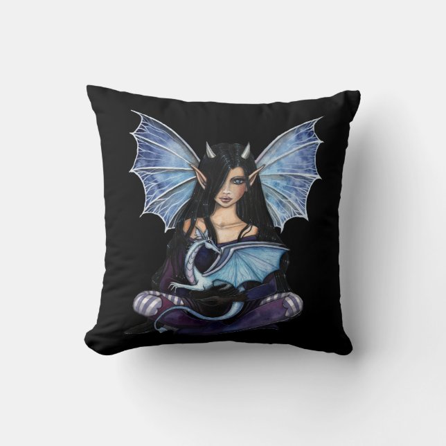 Almohada de lanzamiento de hada de dragón zafiro (Anverso)