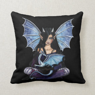 Almohada de lanzamiento de hada de dragón zafiro