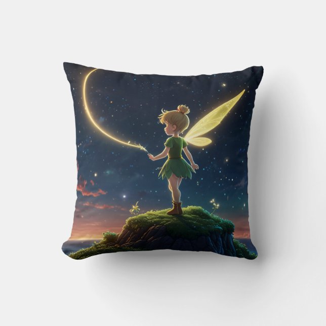 Almohada de lanzamiento de hada de luz de luna (Anverso)
