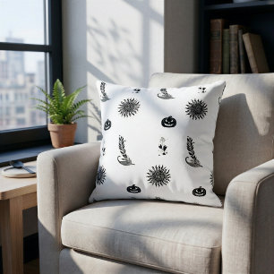 Almohada de lanzamiento de Halloween Minimalista W