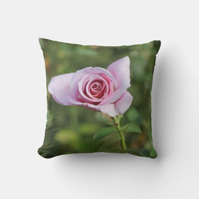 Almohada de lanzamiento de hermosa flor de rosa (Anverso)