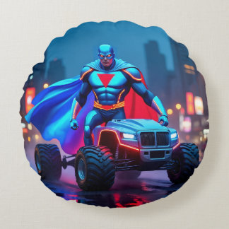 Almohada de lanzamiento de héroe neón de camión mo