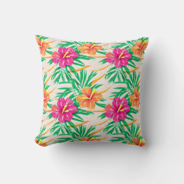 Almohada de lanzamiento de hibisco de la isla