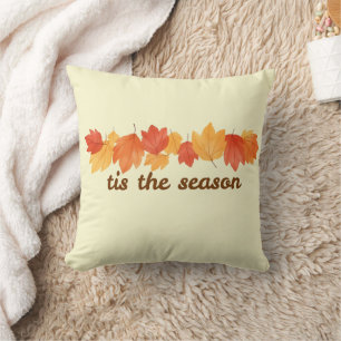 Almohada de lanzamiento de hojas de otoño 'Tis The