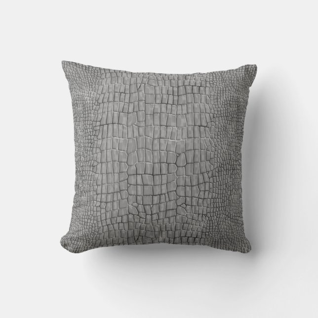 Almohada de lanzamiento de impresión de caimán (Anverso)