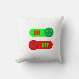 Almohada de lanzamiento de interruptor de humor On
