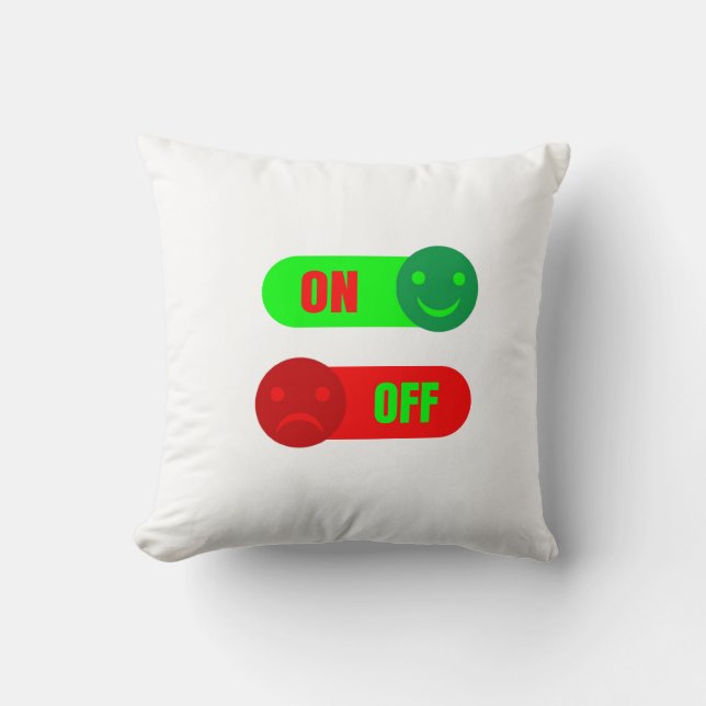 Almohada de lanzamiento de interruptor de humor On (Anverso)