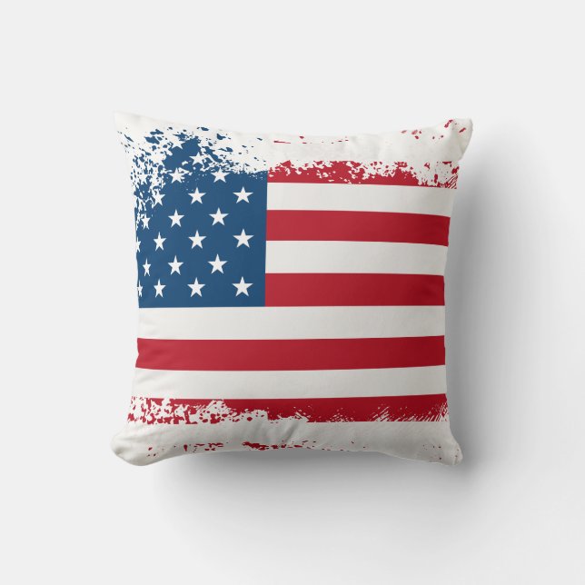 Almohada de lanzamiento de la bandera de EE. UU. (Anverso)