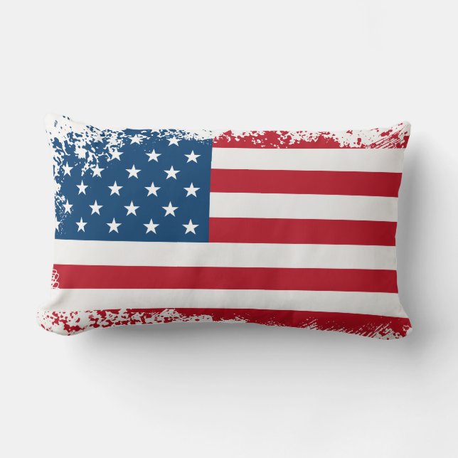 Almohada de lanzamiento de la bandera de EE. UU. (Anverso)