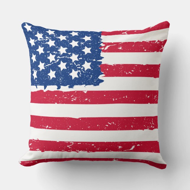 Almohada de lanzamiento de la bandera de EE. UU. (Anverso)