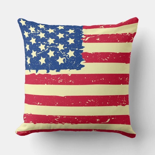 Almohada de lanzamiento de la bandera de EE. UU. (Anverso)