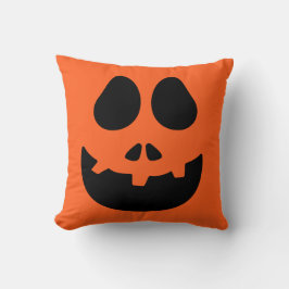 Almohada de lanzamiento de la cara de la calabaza 
