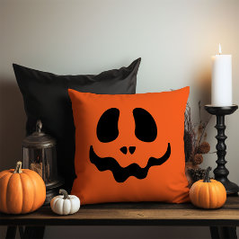 Almohada de lanzamiento de la cara de la calabaza 