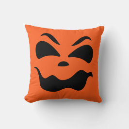Almohada de lanzamiento de la cara de la calabaza 