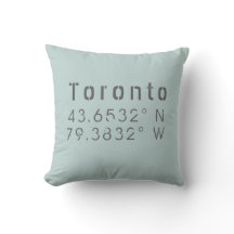 Almohada de lanzamiento de longitud latitud de Tor