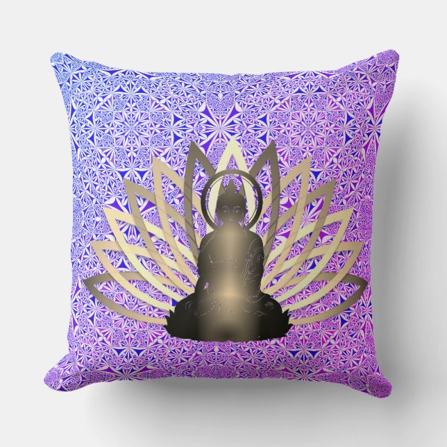 almohada de lanzamiento de Lotus Buddha (Anverso)