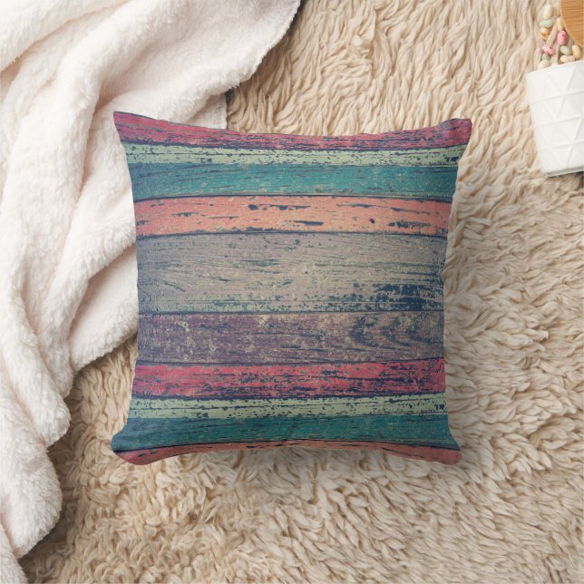 Almohada de lanzamiento de madera de playa rústica (Manta)