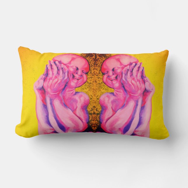 Almohada de lanzamiento de madera de risitas 2 (Anverso)