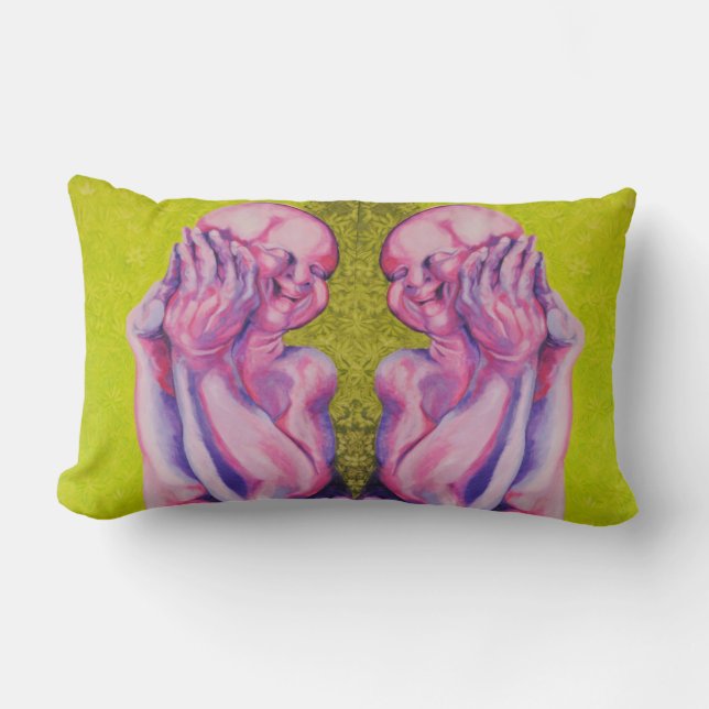 Almohada de lanzamiento de madera de risitas 2 (Anverso)