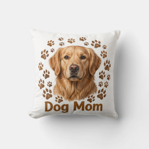 Almohada de lanzamiento de mamá de perro