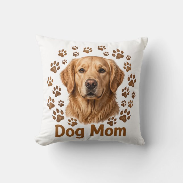 Almohada de lanzamiento de mamá de perro (Anverso)