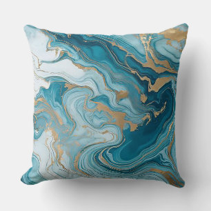 Almohada de lanzamiento de mármol de vena de oro d