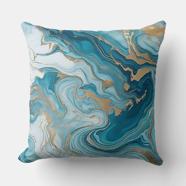 Almohada de lanzamiento de mármol de vena de oro d (Anverso)