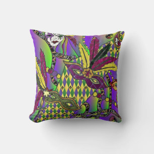 Almohada de lanzamiento de máscaras de plumas de M