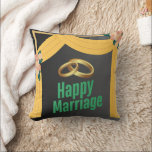 Almohada de lanzamiento de matrimonio feliz, Almoh<br><div class="desc">💍 Almohada Personalizada de Feliz Matrimonio – Regalo de Boda Romántico y Personalizado 💍</div>