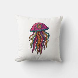 Almohada de lanzamiento de medusas coloridas