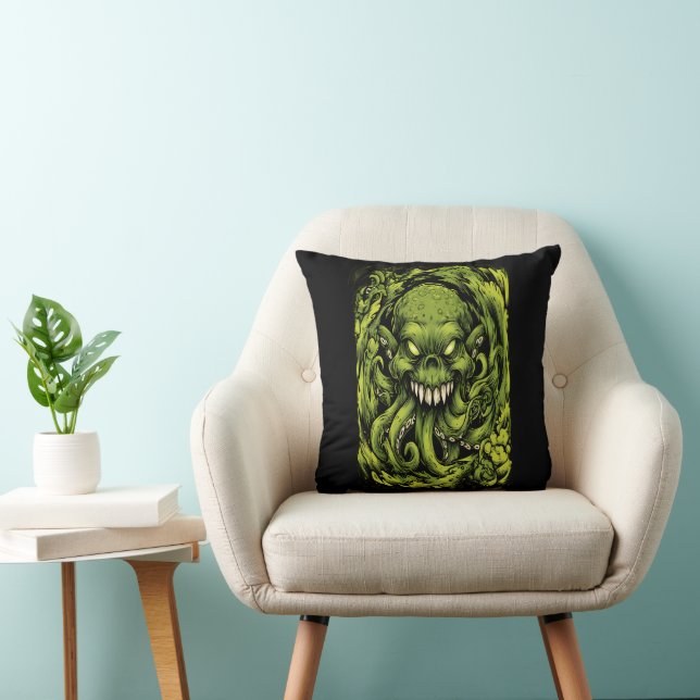 Almohada de lanzamiento de monstruo tentáculo verd (Silla)