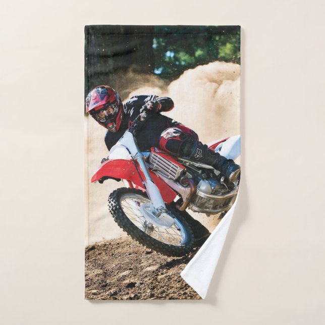 almohada de lanzamiento de motocross (Toalla de mano)