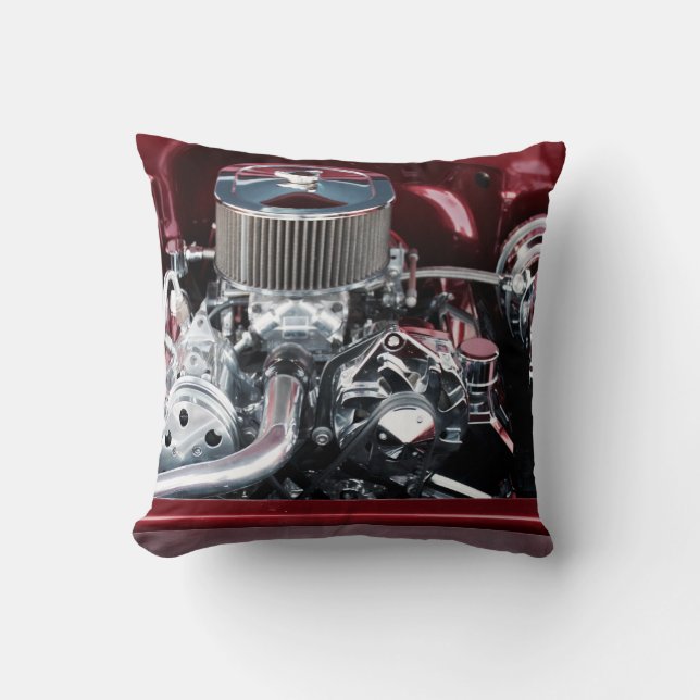 Almohada de lanzamiento de motor de automóvil clás (Anverso)
