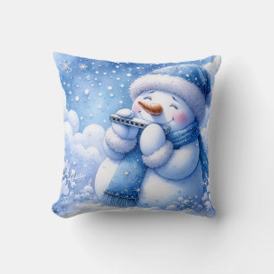 Almohada de lanzamiento de muñeco de nieve