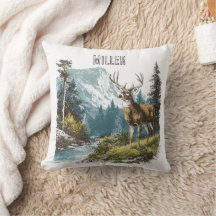 Almohada de lanzamiento de naturaleza de ciervos